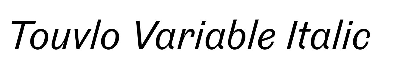 Touvlo Variable Italic